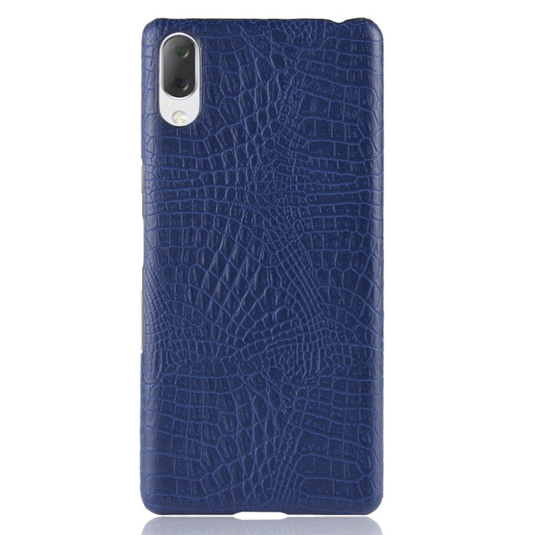 Crocodile Texture PU Leather Coated PC Phone Case for Sony Xperia L3 - Blue-2