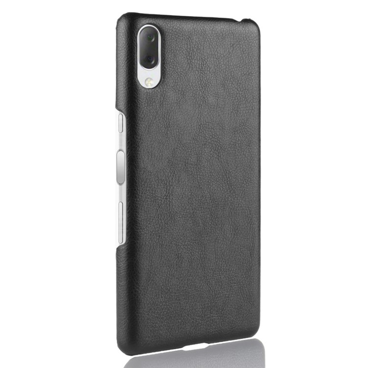 Litchi Texture PU Leather Coated PC Case for Sony Xperia L3 - Black-4