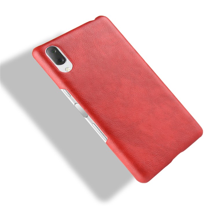 Личи Текстуры PU Кожаный Чехол С Покрытием ПК Для Sony Xperia L3 - Красный-5