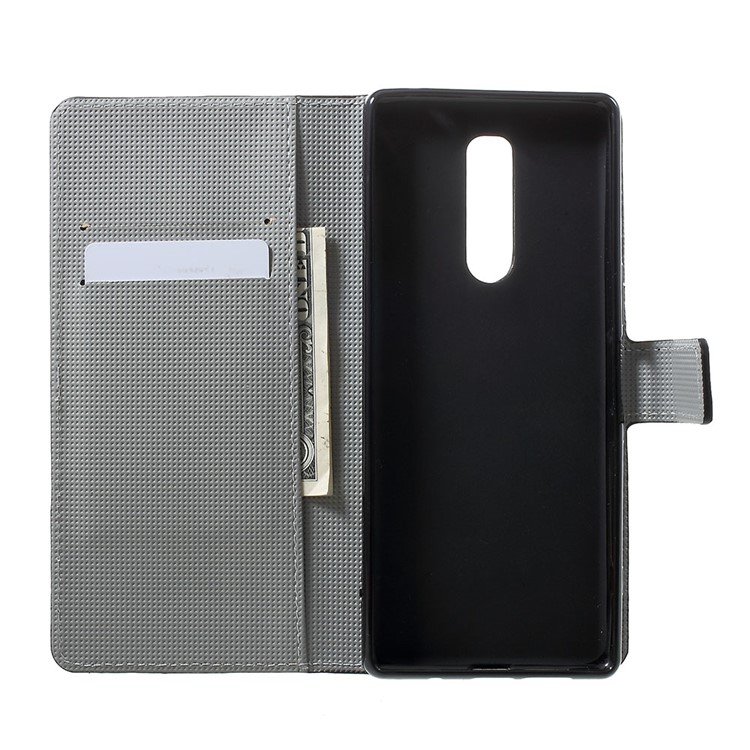 Pattern Printing PU Leather Magnetic Wallet Stand Case for Sony Xperia 1 - Vintage US Flag-4