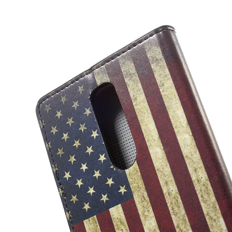 Pattern Printing PU Leather Magnetic Wallet Stand Case for Sony Xperia 1 - Vintage US Flag-7