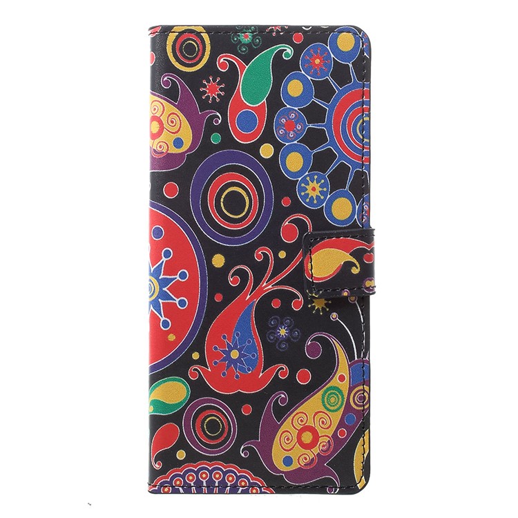 Pattern Printing PU Leather Magnetic Wallet Stand Case for Sony Xperia 1 - Paisley Flower-1