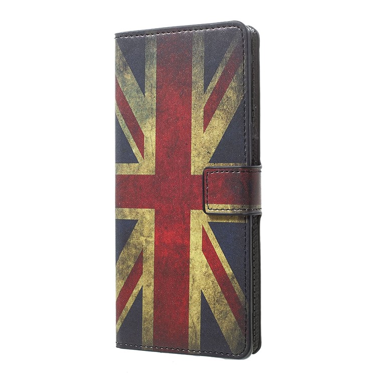 Pattern Printing PU Leather Magnetic Wallet Stand Case for Sony Xperia 1 - Retro UK Flag-2