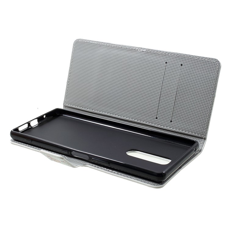 Support De Portefeuille Magnétique En Cuir PU Pour Sony Xperia 1 - Tour Eiffel-5