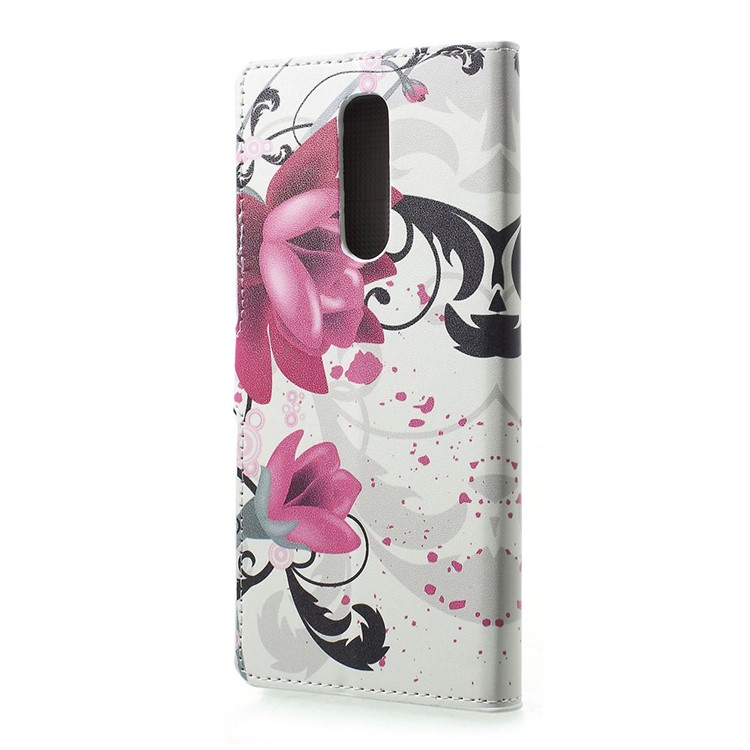 Pattern Printing PU Leather Magnetic Wallet Stand Case for Sony Xperia 1 - Kapok Flower-3
