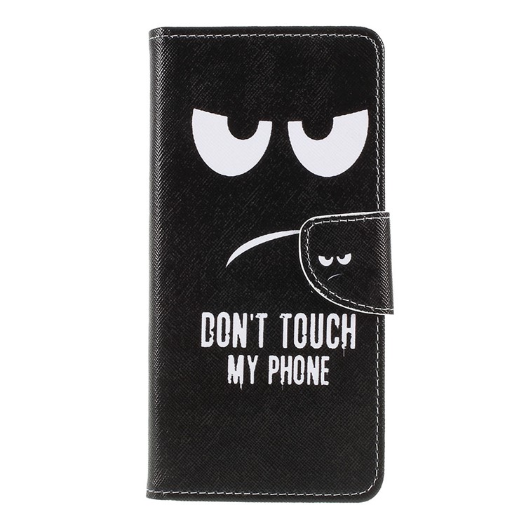 Kreuz Textur Muster Druck PU Leder Flip Stand Shell Für Sony Xperia 1 - Fass Mein Telefon Nicht An-3