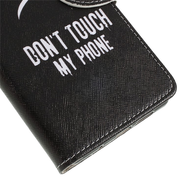 Kreuz Textur Muster Druck PU Leder Flip Stand Shell Für Sony Xperia 1 - Fass Mein Telefon Nicht An-4