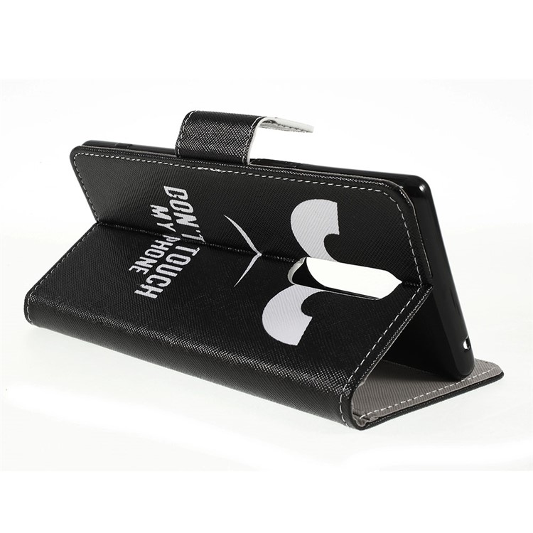 Kreuz Textur Muster Druck PU Leder Flip Stand Shell Für Sony Xperia 1 - Fass Mein Telefon Nicht An-8