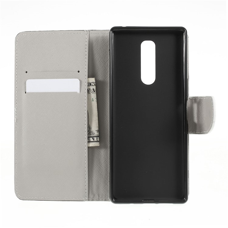 Kreuz Textur Muster Druck PU Leder Flip Stand Shell Für Sony Xperia 1 - Fass Mein Telefon Nicht An-9
