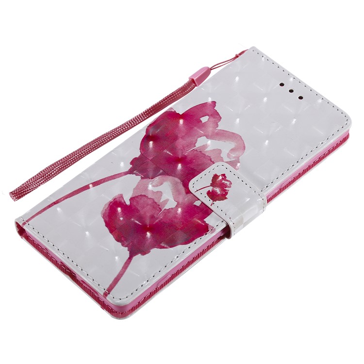 Light Spot Decor Patterned Leather Wallet Case for Sony Xperia 1 - Vivid Flowers-5