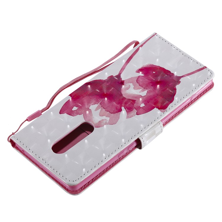 Light Spot Decor Patterned Leather Wallet Case for Sony Xperia 1 - Vivid Flowers-6