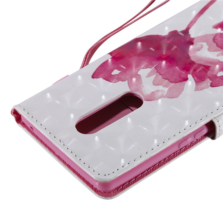 Light Spot Decor Patterned Leather Wallet Case for Sony Xperia 1 - Vivid Flowers-8