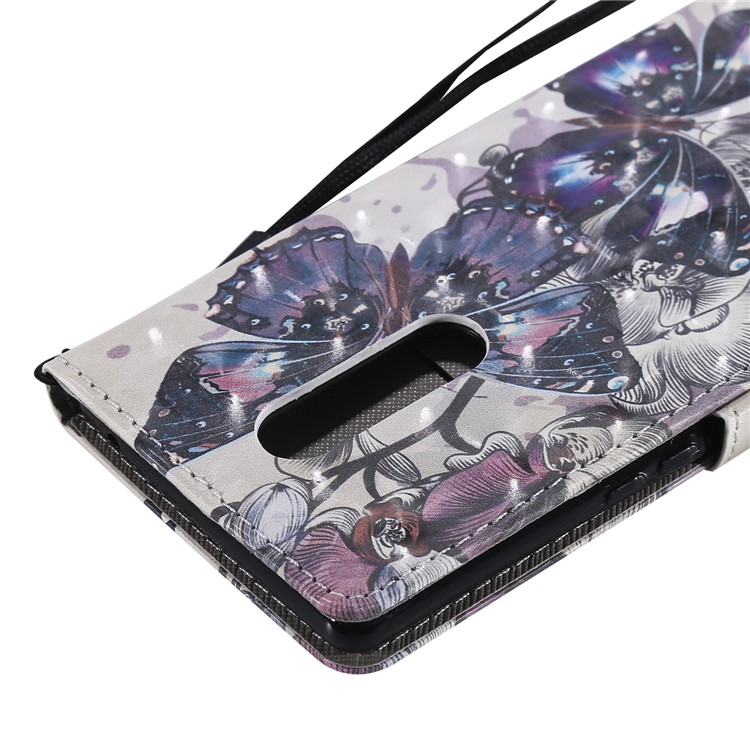 Light Spot Decor Patterned Leather Wallet Case for Sony Xperia 1 - Flowered Tree-17
