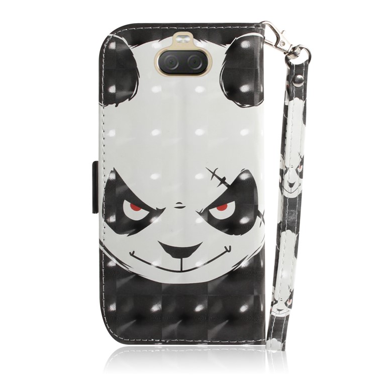 Pattern Printing PU Leather Stand Flip Cover for Sony Xperia 10 Plus - Angry Panda-3