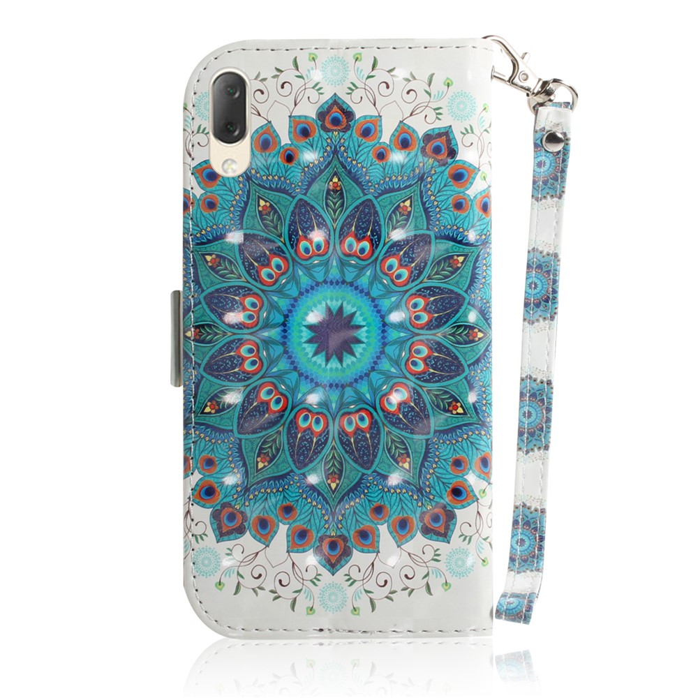 Pattern Printing / Light Spot Decor / Leather Wallet Case for Sony Xperia L3 - Mandala Flower-3