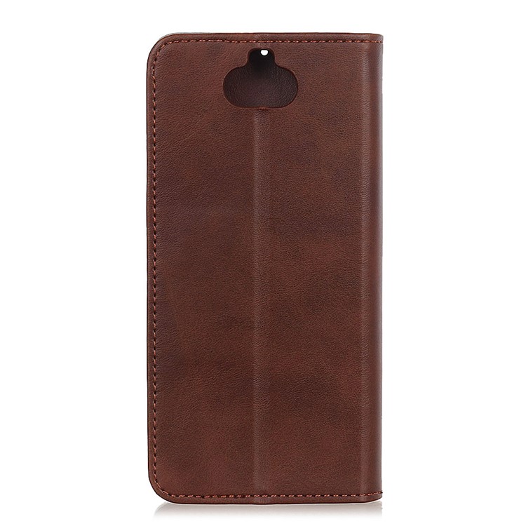 Auto-absorbed Split Leather Wallet Stand Cover for Sony Xperia 10 Plus - Coffee-7