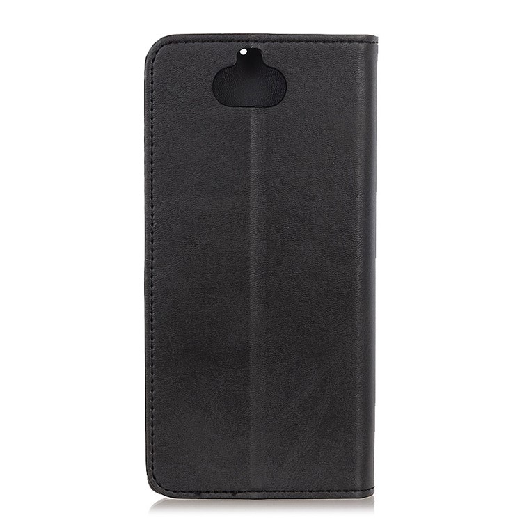 Auto-absorbed Split Leather Wallet Phone Casing for Sony Xperia 10 - Black-7