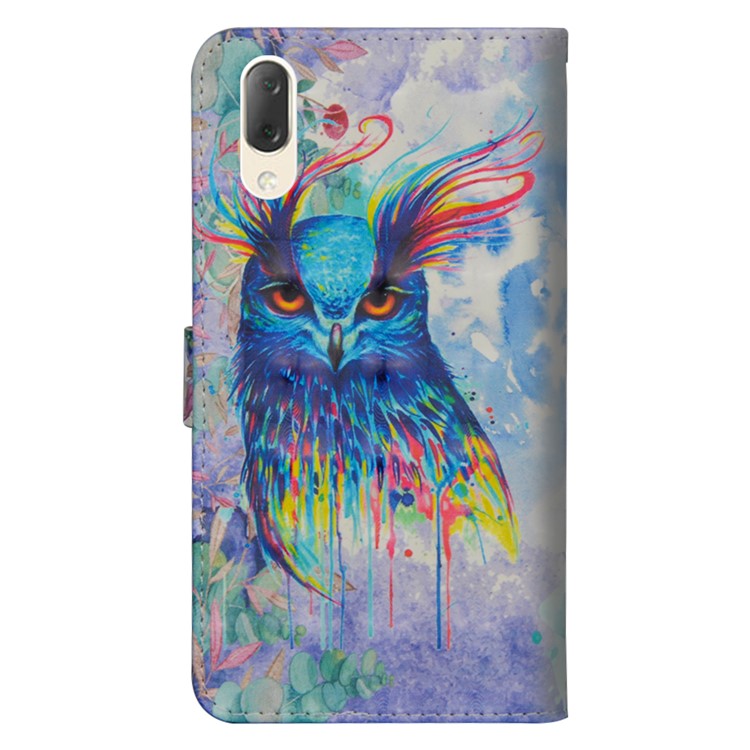Light Spot Decor Patterned Leather Wallet Case for Sony Xperia L3 - Bird-4
