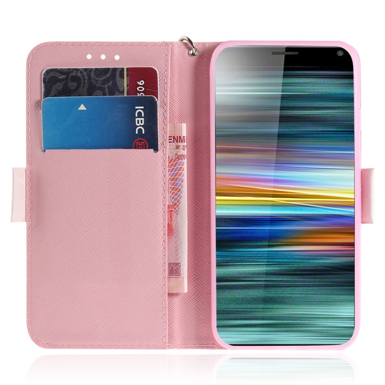 Pattern Printing PU Leather Wallet Cover with Stand for Sony Xperia 10 - Cute Panda-7