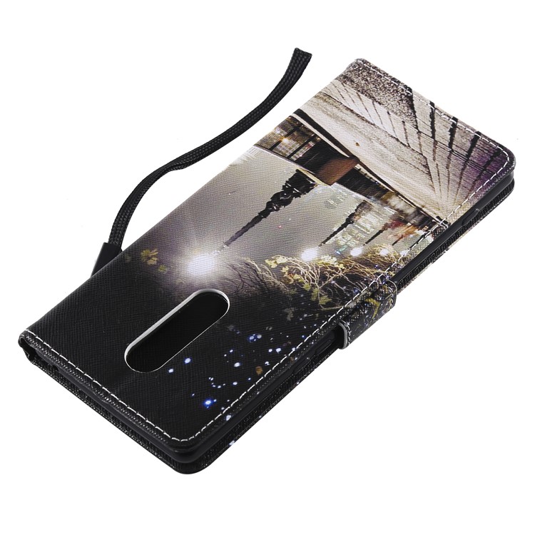 Pattern Printing Leather Wallet Case for Sony Xperia 1 - Streetscape-6