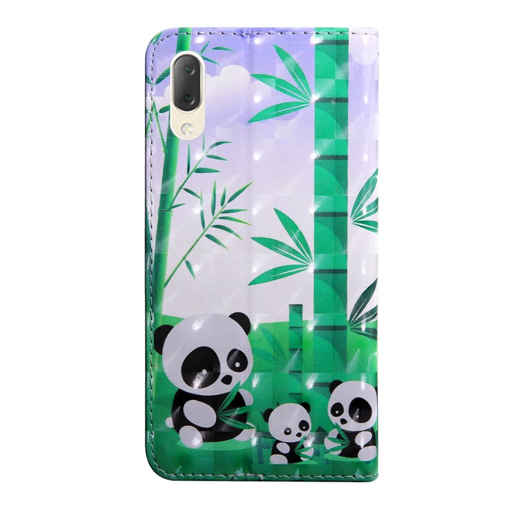 Light Spot Decor Patterned Wallet Leather Stand Case for Sony Xperia L3 - Pandas-3