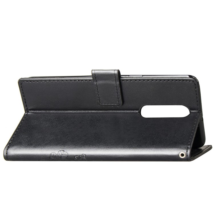 HAT PRINCE Imprinted Clover Leather Stand Wallet Cover for Sony Xperia 1 - Black-6