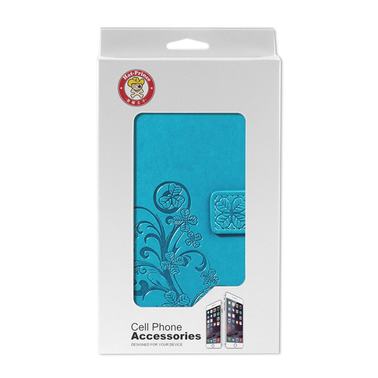 HAT PRINCE Con Soporte De Piel De Trébol Estampada Funda Billetera Para Sony Xperia 1 - Azul-7