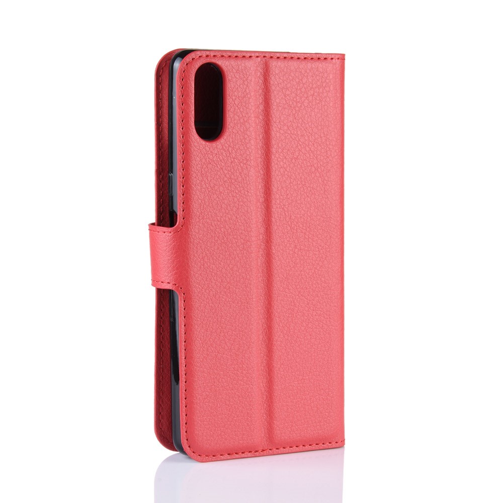 For Sony Xperia L3 Litchi Skin PU Leather Wallet Protection Case - Red-6