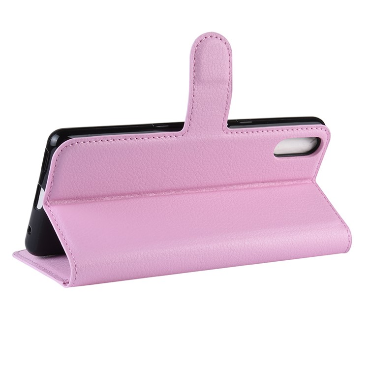 For Sony Xperia L3 Litchi Skin PU Leather Wallet Protection Case - Pink-5