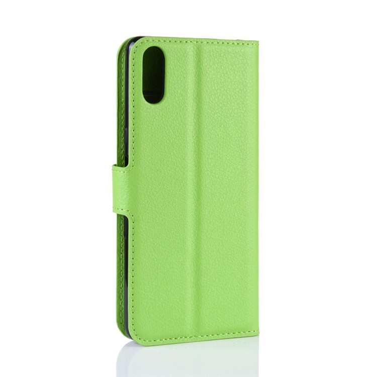 For Sony Xperia L3 Litchi Skin PU Leather Wallet Protection Case - Green-6