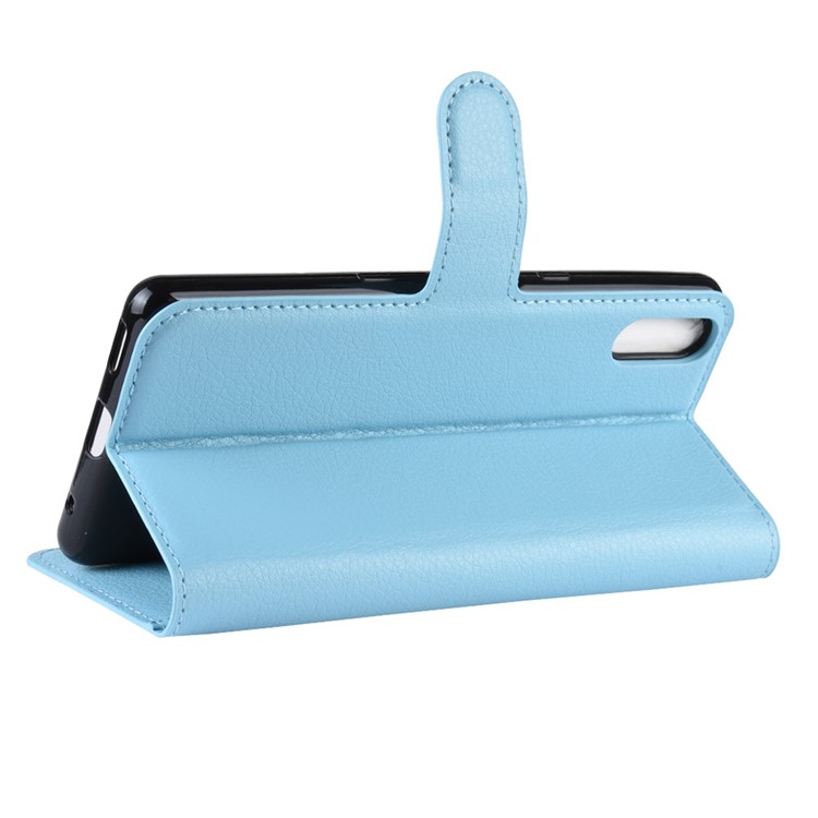 For Sony Xperia L3 Litchi Skin PU Leather Wallet Protection Case - Blue-5
