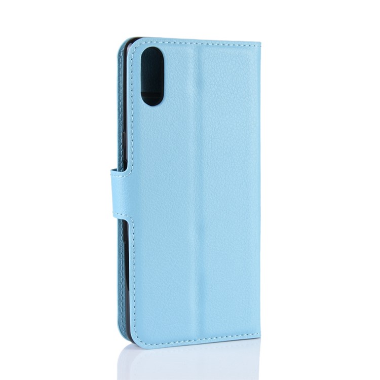 For Sony Xperia L3 Litchi Skin PU Leather Wallet Protection Case - Blue-6