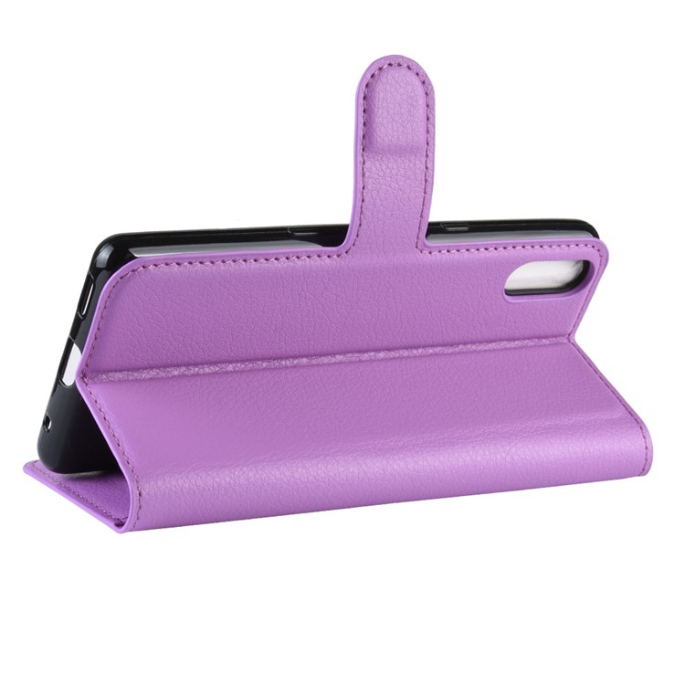 For Sony Xperia L3 Litchi Skin PU Leather Wallet Protection Case - Purple-5