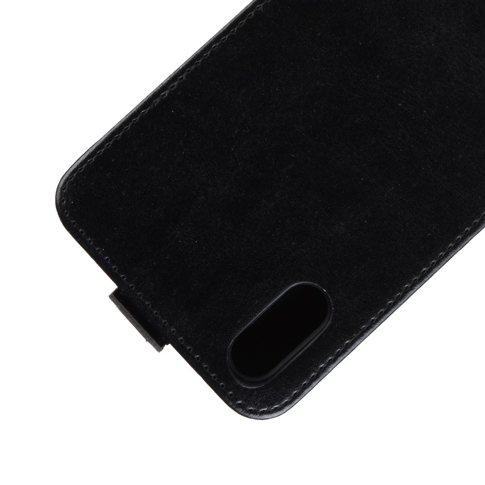 Crazy Horse Vertical en Cuir du Support de Carte Pour Sony Xperia L3 - le Noir