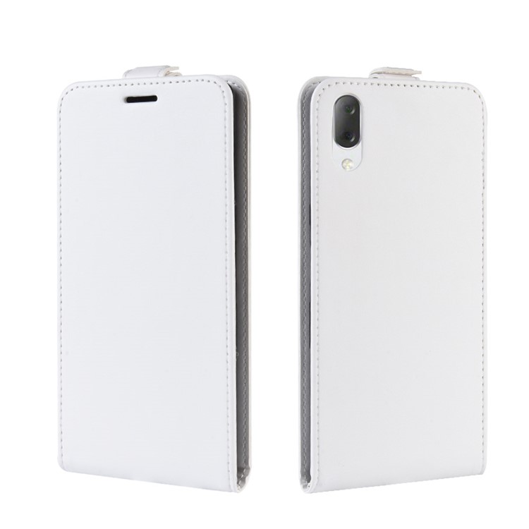 Crazy Horse Vertical Leather Card Holder Case for Sony Xperia L3 - White-2