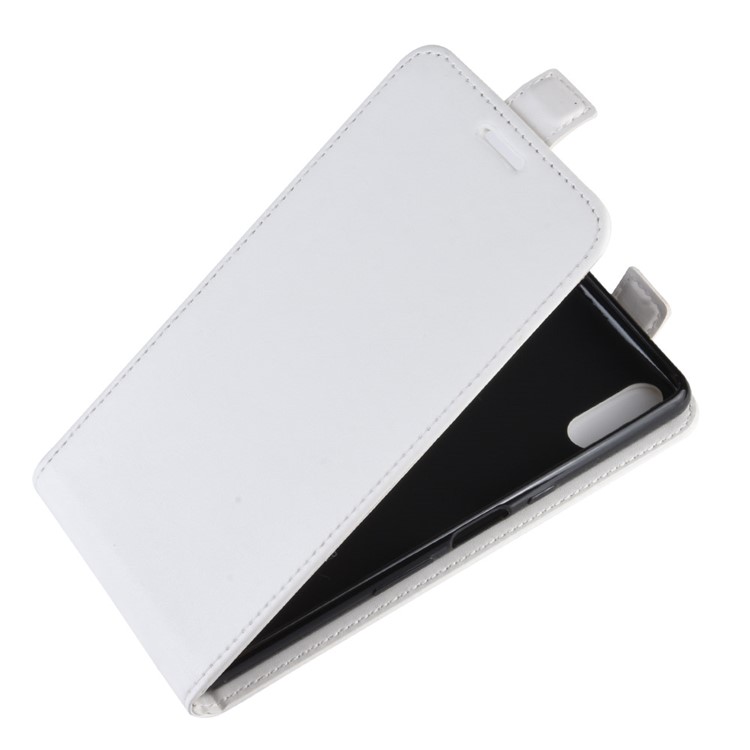 Crazy Horse Vertical Leather Card Holder Case for Sony Xperia L3 - White-4