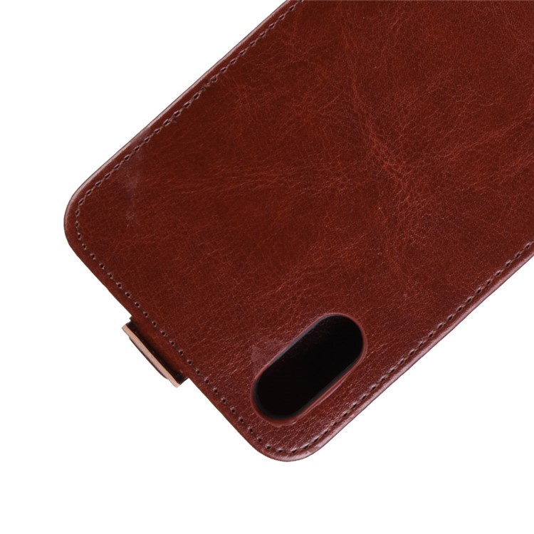 Crazy Horse Vertical Leather Card Holder Case for Sony Xperia L3 - Brown-3