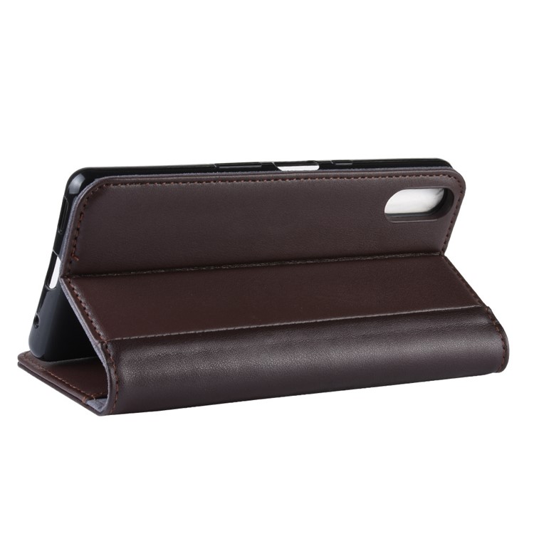 Split Leather Wallet Stand Mobile Phone Cover Shell for Sony Xperia L3 - Brown-7