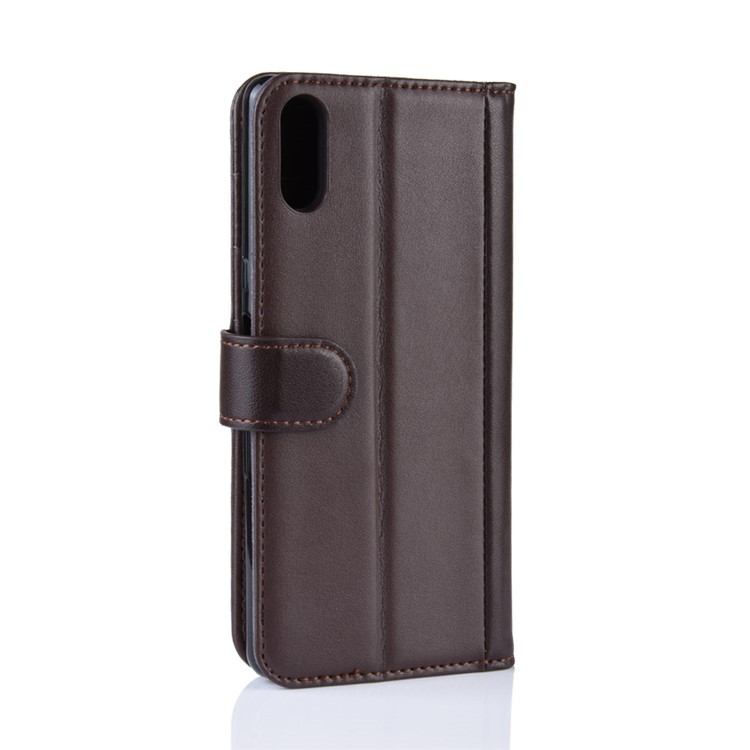Split Leather Wallet Stand Mobile Phone Cover Shell for Sony Xperia L3 - Brown-8
