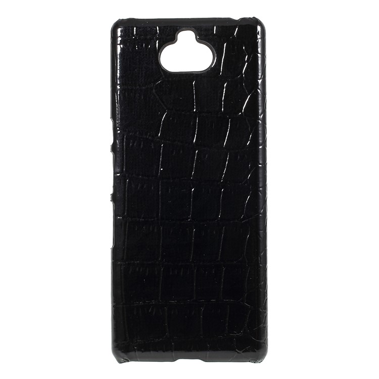 PU Leather Coated Hard PC Mobile Case for Sony Xperia 10 - Crocodile Texture-1