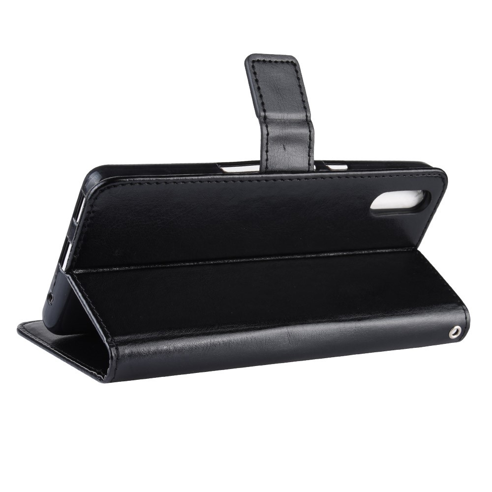 Crazy Horse Leather Stand Wallet Case for Sony Xperia L3 - Black-6