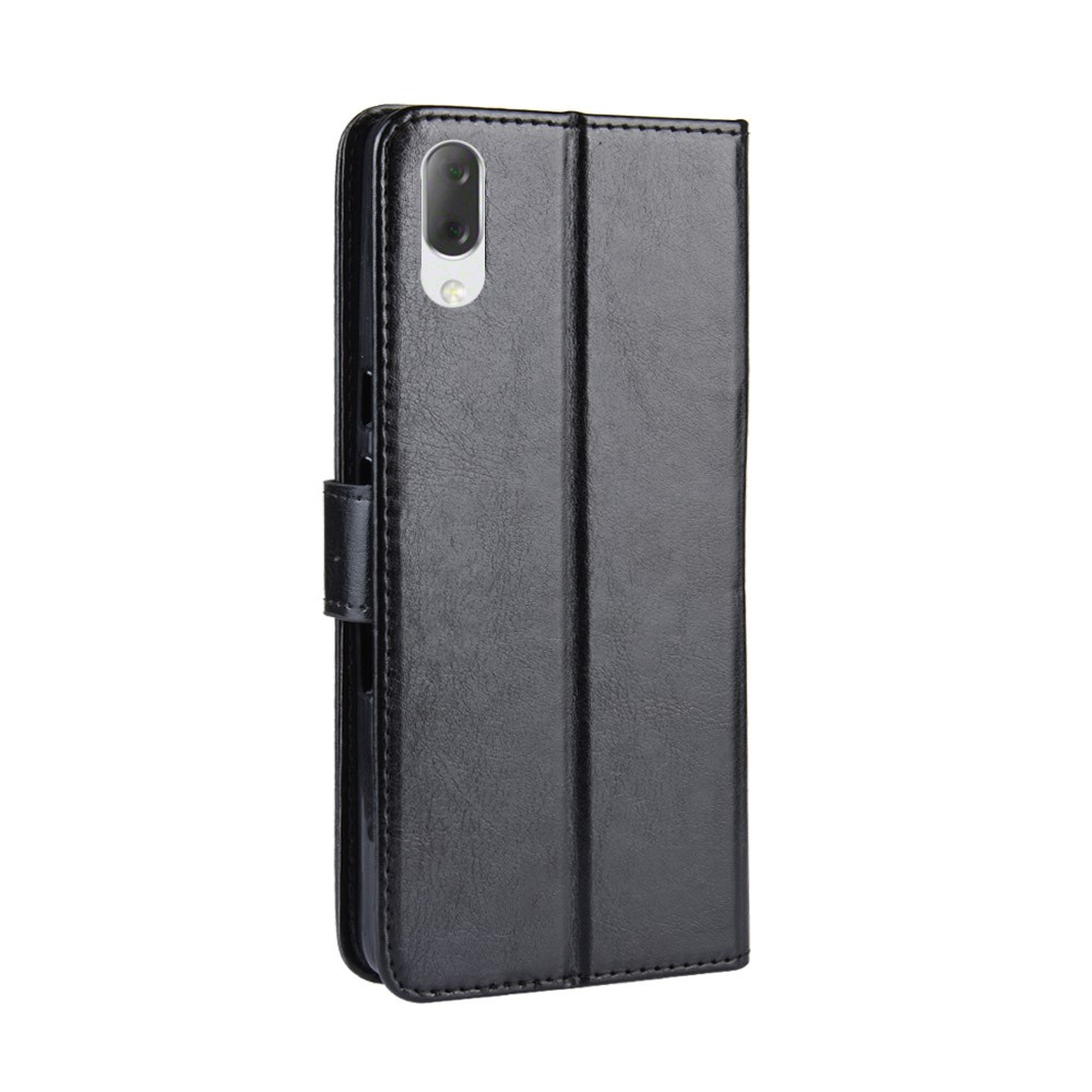 Crazy Horse Leather Stand Wallet Case for Sony Xperia L3 - Black-7