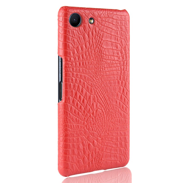 Crocodile Texture PU Leather Coated PC Phone Case for Sony Xperia Ace - Red-3