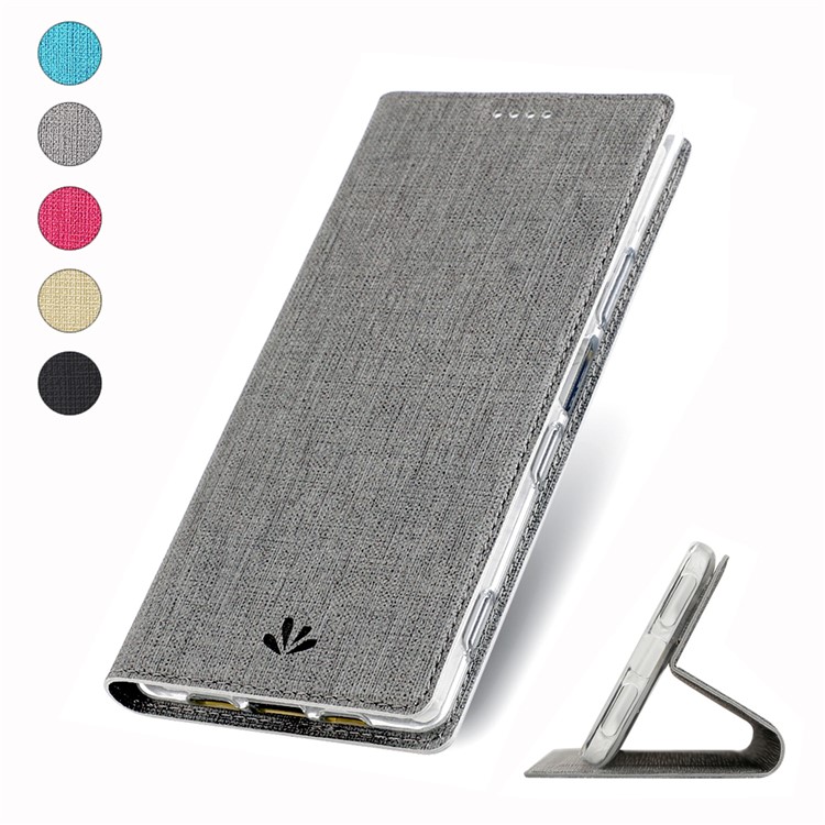 VILI DMX Cross Texture Stand Leather Phone Case for Sony Xperia 1 - Grey-12