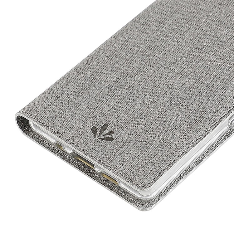 VILI DMX Cross Texture Stand Leather Phone Case for Sony Xperia 1 - Grey-9