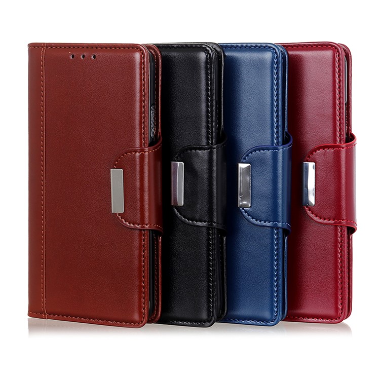 PU Leather Wallet Stand Cell Phone Case for Sony Xperia 20 - Red-13