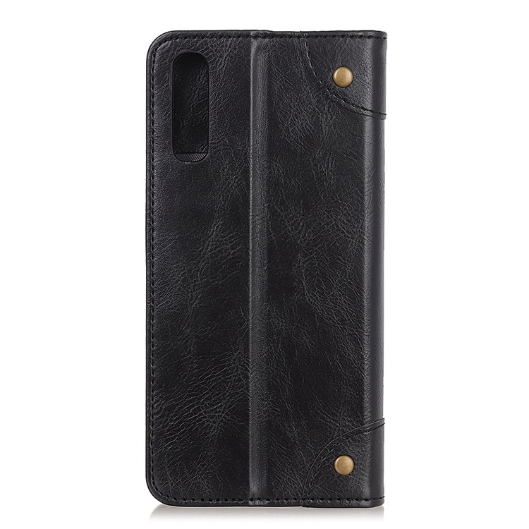Crazy Horse Skin Auto-absorbed Leather Wallet Shell for Sony Xperia 5 - Black-8