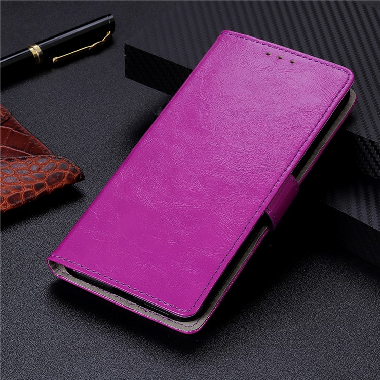 Crazy Horse Texture Flip Leather Wallet Phone Case for Sony Xperia 2 / XZ5 - Rose-10