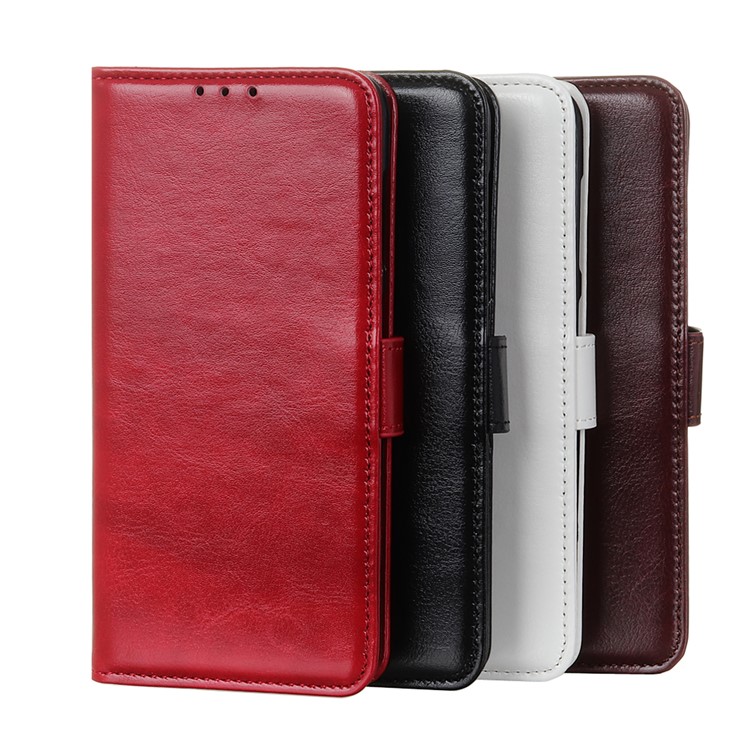 Crazy Horse Leather Wallet Phone Case for Sony Xperia 2 / XZ5 - White-9