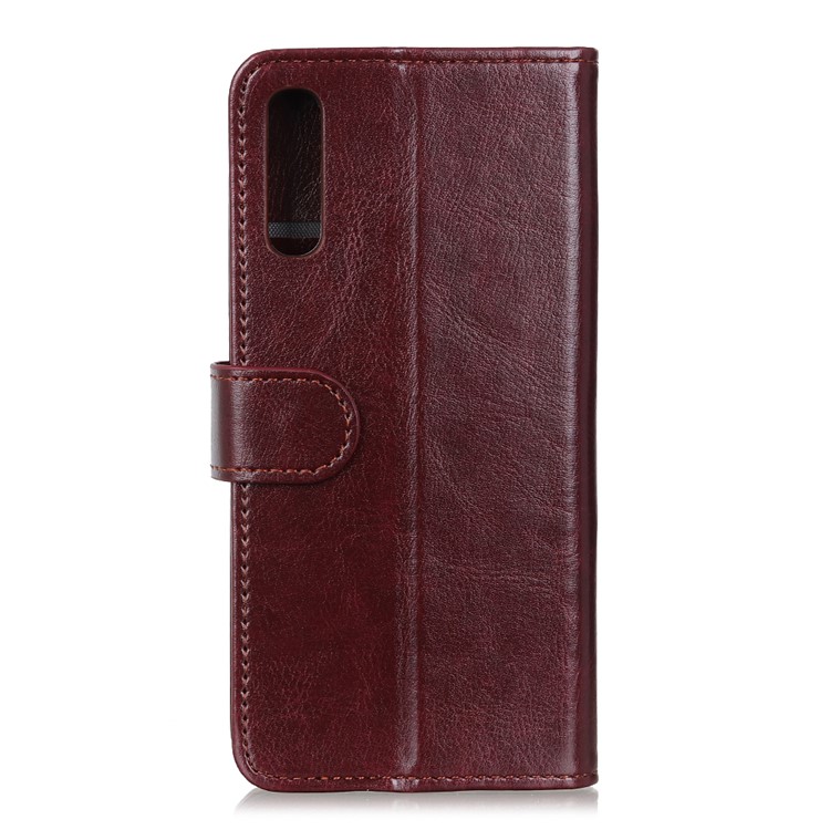 Crazy Horse Leder Brieftasche Handyhülle Für Sony Xperia 2 / XZ5 - Braun-3
